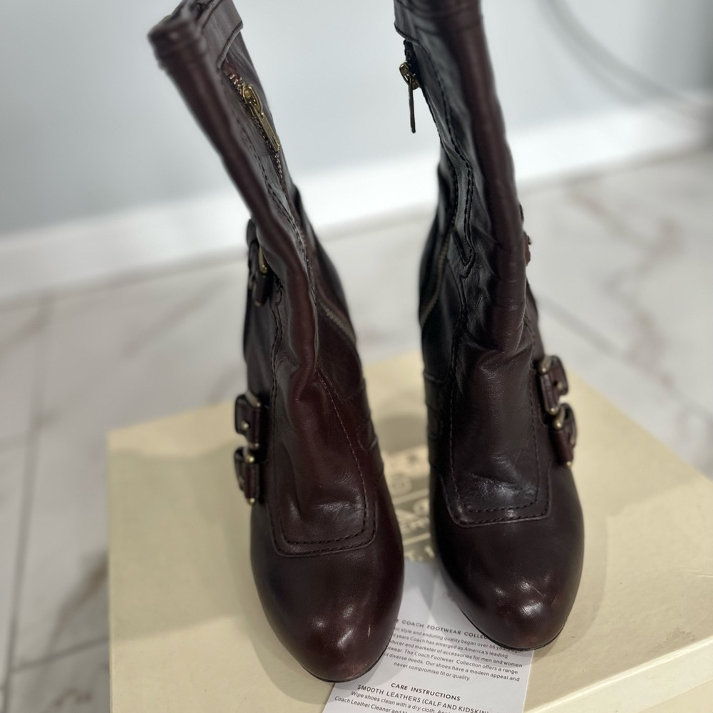 Coach brown heel boots - Picture 9 of 11